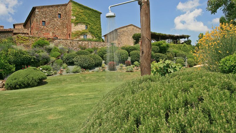 Stone farmhouse Villa Montebello Tuscany Montalcinello 23